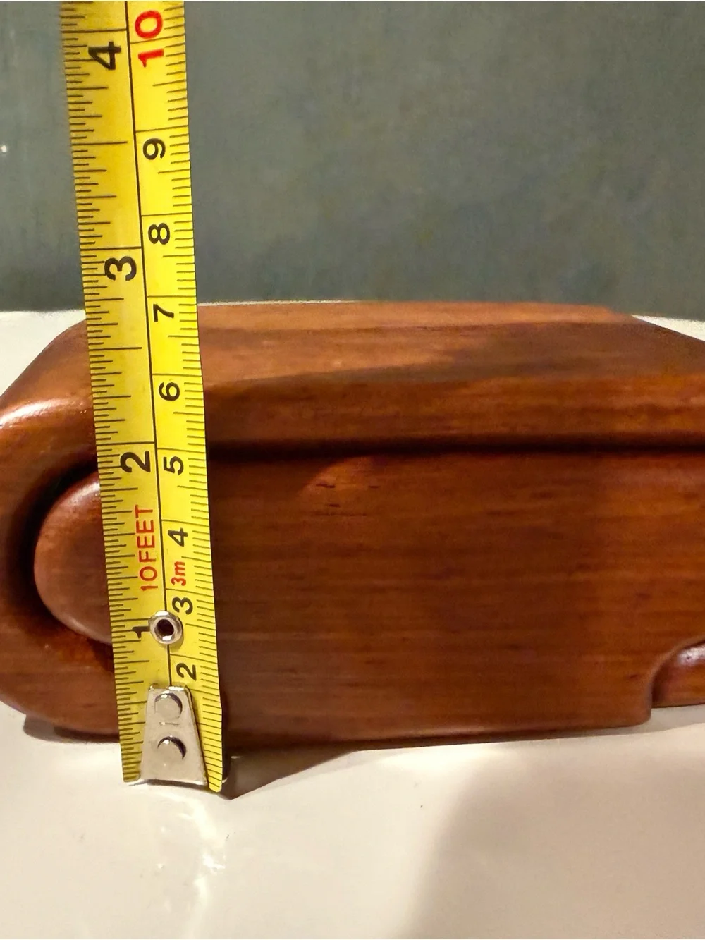 Vintage Handmade in Costa Rica 🇨🇷 Teak Wood Trinket Box - Warm Brown
